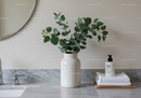 Modern Kitchen Decor with Green Eucalyptus in White Vase