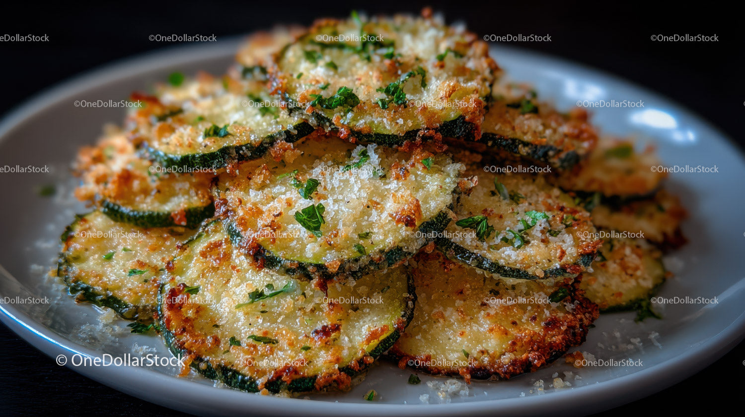 Crispy Baked Zucchini Chips - Healthy Vegetarian Snack