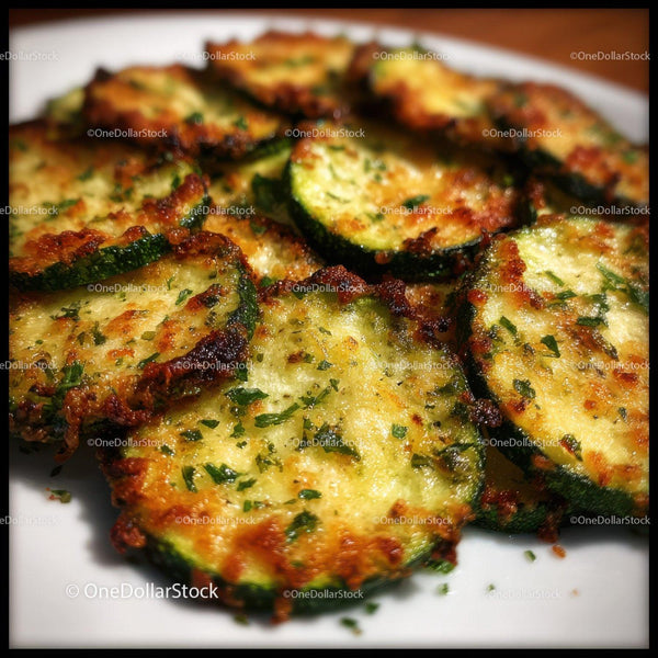 Grilled Zucchini Slices with Herbs and Crispy Edges