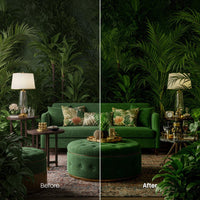Before and after Botanical LUT Pack effect