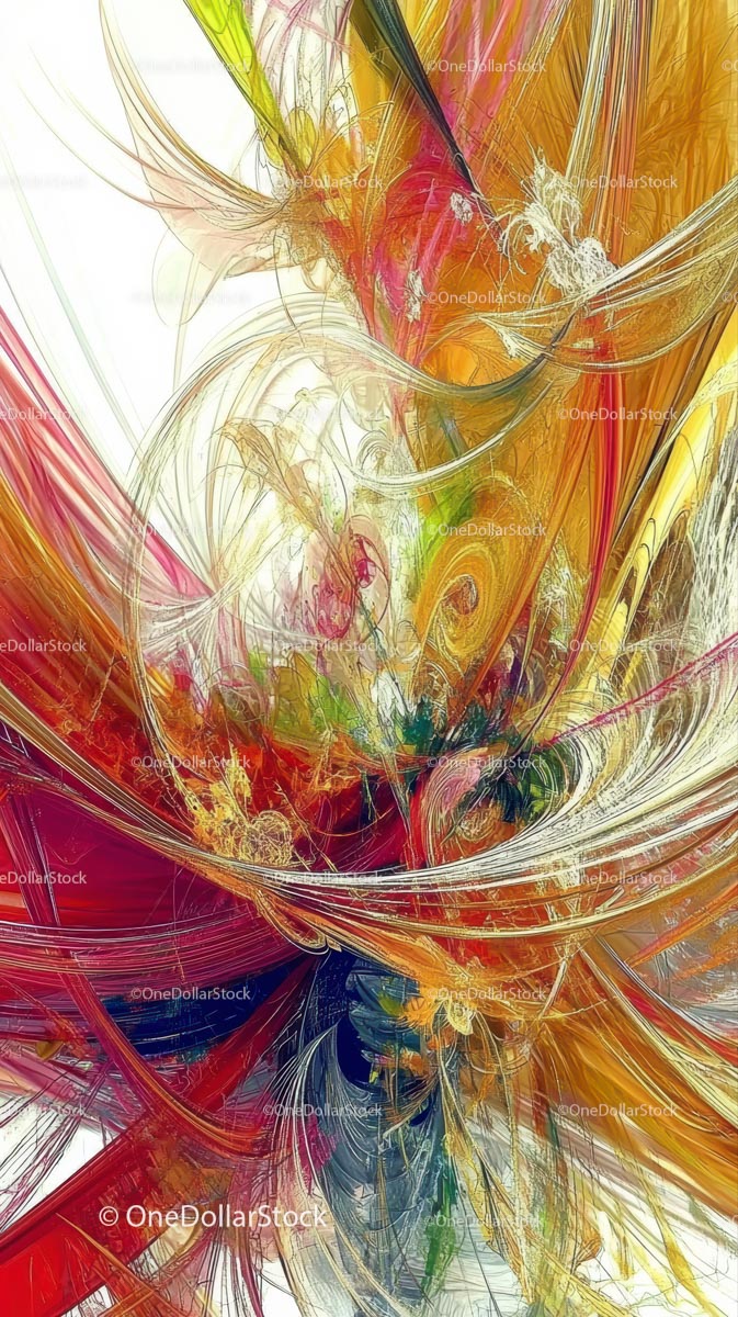 Vivid Abstract Swirl with Bright Colors and Dynamic Flow