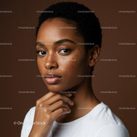 Elegant Portrait of a Young Woman with Freckles and Natural Beauty