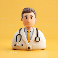 Friendly Doctor Figurine with Stethoscope for Healthcare Professionals
