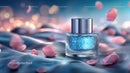Luxury Cosmetic Jar Surrounded by Delicate Rose Petals