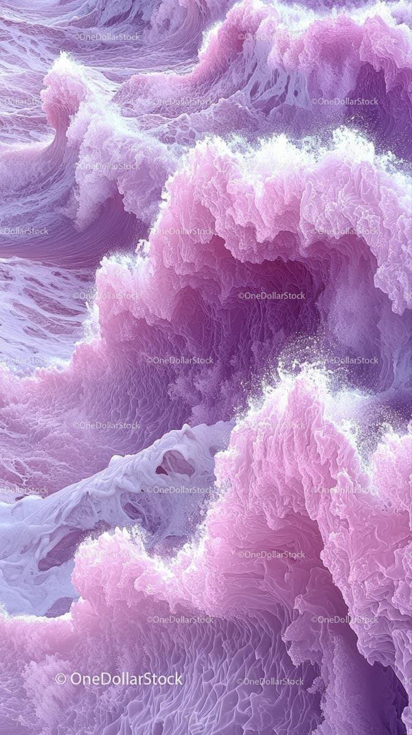 Lavender Abstract Texture with Fluid Wave Form Art