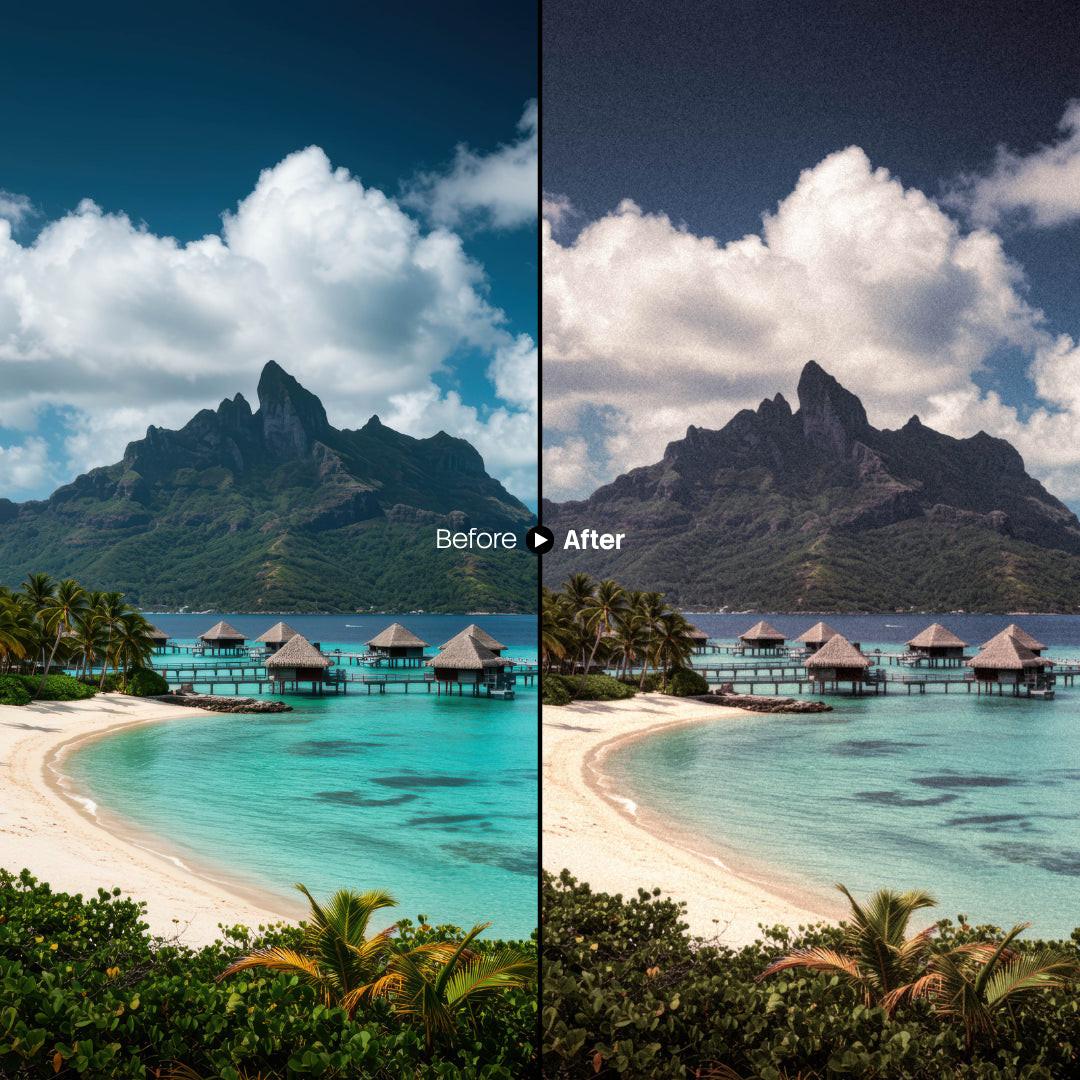 Holiday Postcard XMP presets color grading preview
