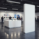 Modern smartphone display area in sleek tech showroom