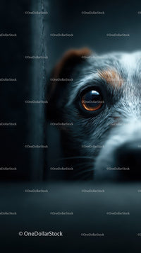 Close-up of a Cat's Eye with Intense Gaze and Dark Fur