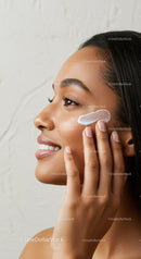 Young Woman Applying Skincare Cream for Healthy Glowing Skin