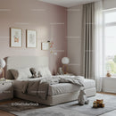 Cozy Modern Bedroom with Plush Toys and Soft Lighting