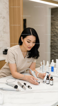 Professional Skincare and Beauty Treatment with Female Cosmetologist