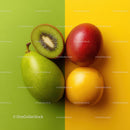 Assorted Fresh Fruits of Kiwi and Apples for Healthy Snacking