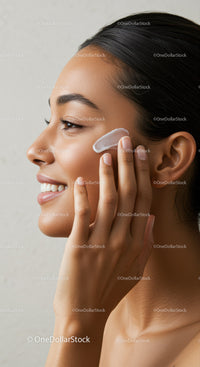Close-up of Woman Applying Moisturizer for Glowing Skin