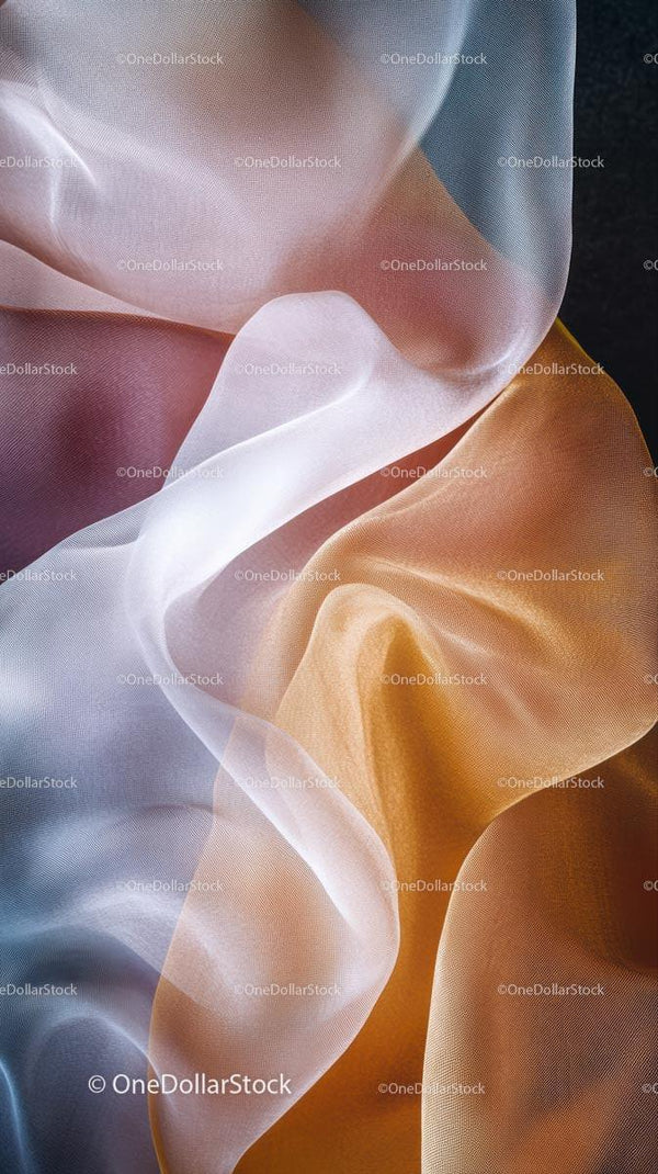 Elegant Silk Fabric with Flowing Lines and Vibrant Colors