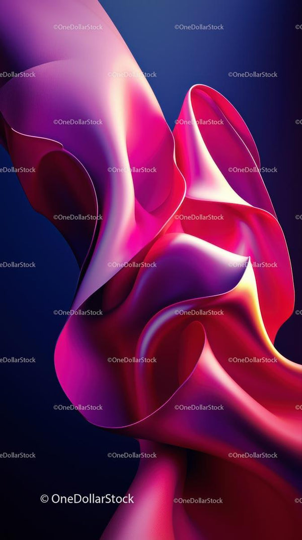 Vibrant Pink and Purple Abstract Fluid Art with Modern Design