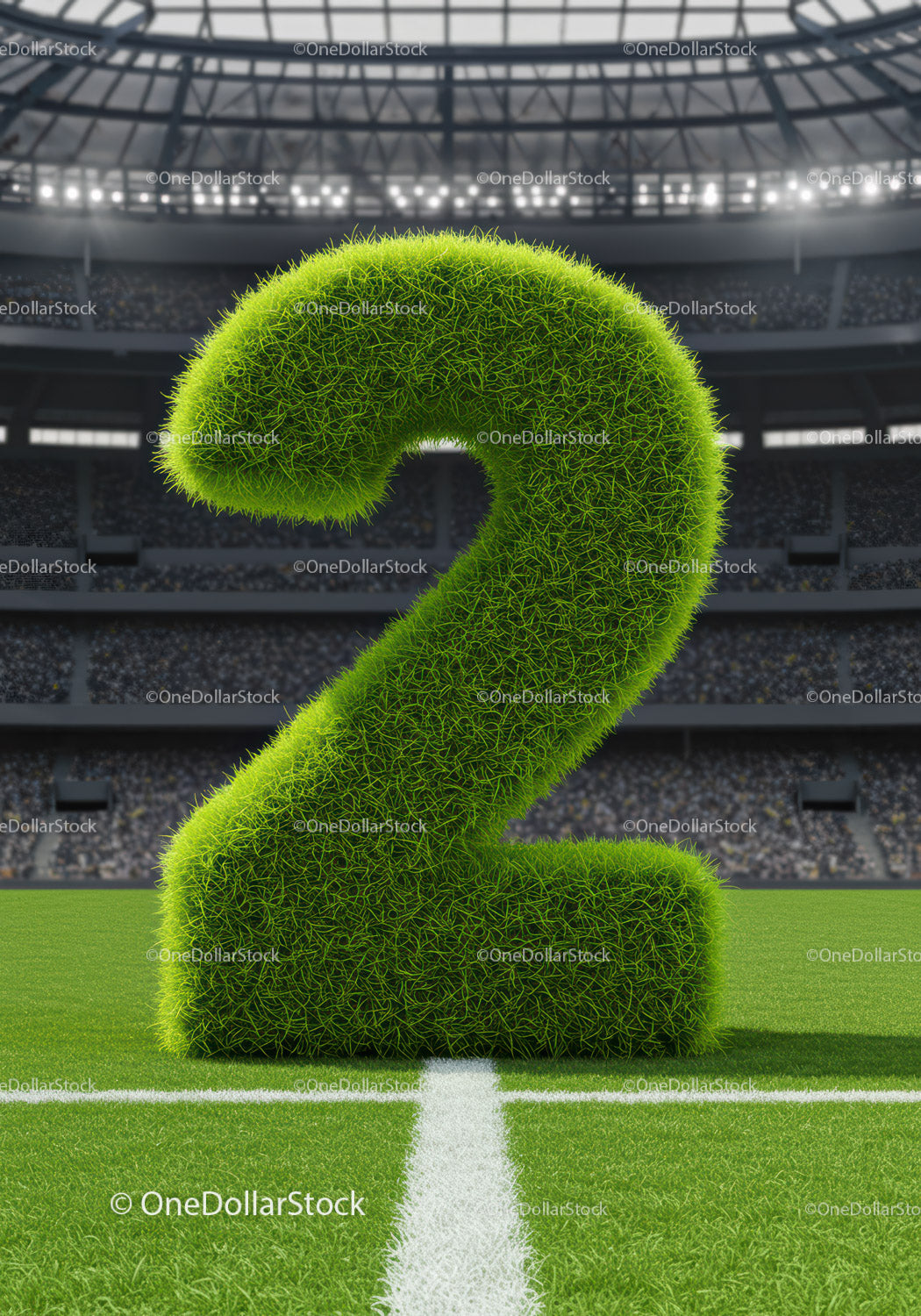 Large Grass Texture Number Two on Soccer Field