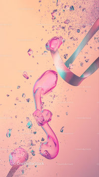 Colorful Liquid Splash and Slime with Rubber Band in Artistic Motion