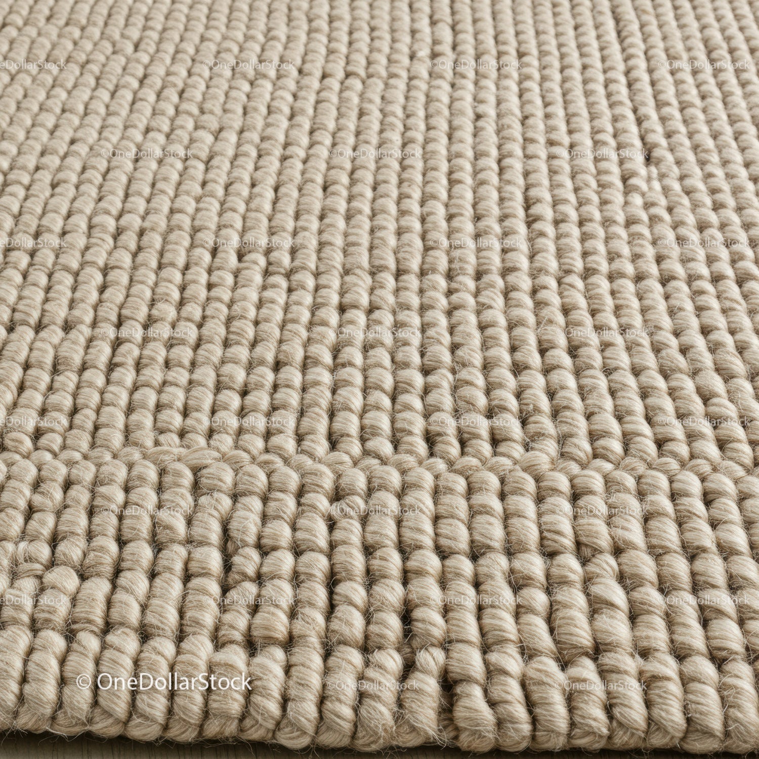 Beige Woven Rug with Textured Fabric for Cozy Home Decor