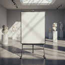 Blank Canvas in Contemporary Art Gallery Setting