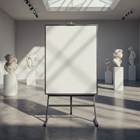 Blank Canvas in Contemporary Art Gallery Setting