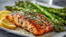Gourmet Grilled Salmon with Asparagus and Lemon Slices