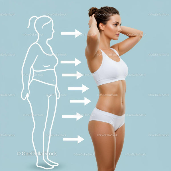Slender Woman in White Sportswear Demonstrating Fitness and Wellness