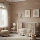 Cozy Nursery with Wooden Baby Crib and Soft Decor
