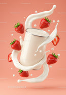 Strawberries and Cream Splash Around Yogurt Container