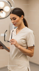 Modern Female Doctor Using Tablet in Hospital Setting