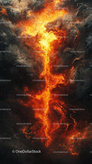 Fiery Tornado and Explosion Dynamic Scene with Flames and Smoke