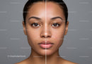Portrait of a Young Woman with Clear Skin and Natural Beauty