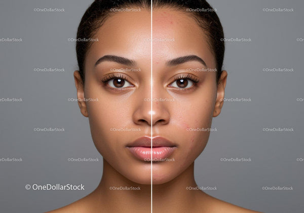 Portrait of a Young Woman with Clear Skin and Natural Beauty