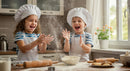 Joyful Kids Baking Together in a Cozy Kitchen Setting