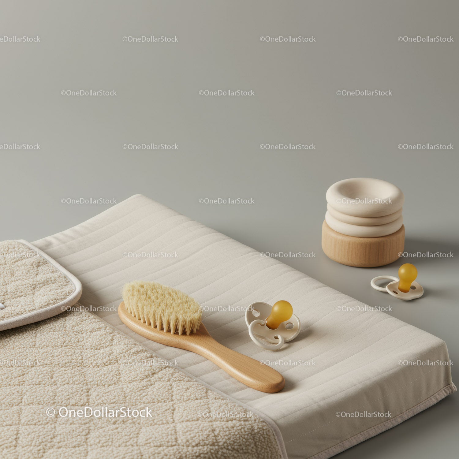 Neutral Baby Care Set with Brush and Pacifiers