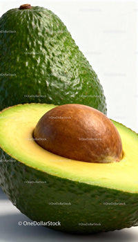 Fresh ripe avocado with smooth seed closeup