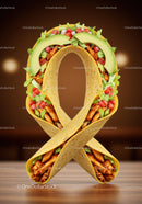 Creative Ribbon Shape Made of Chicken Wraps with Avocado