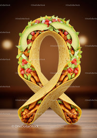 Creative Ribbon Shape Made of Chicken Wraps with Avocado
