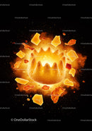Close Up of Crispy Snack with Cheese Explosion