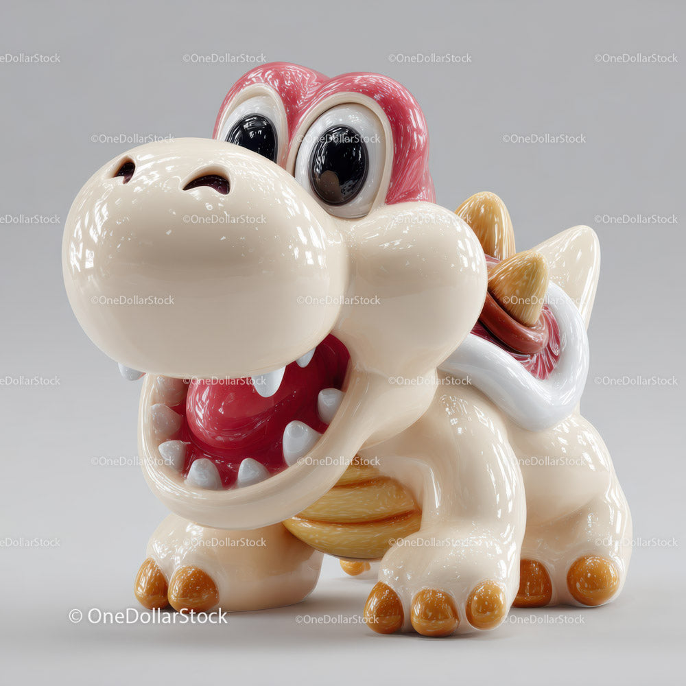 Cute Cartoon Dinosaur Toy with Bright Colors for Kids
