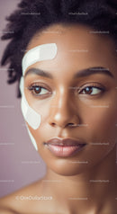 Elegant Black Woman with Smooth Skin and Natural Hair Close-up Portrait