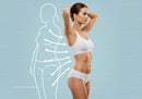 Healthy Fit Woman with Body Outline and Wellness Concept