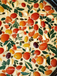 Fresh Cherry Tomato and Basil Salad in Creamy Sauce