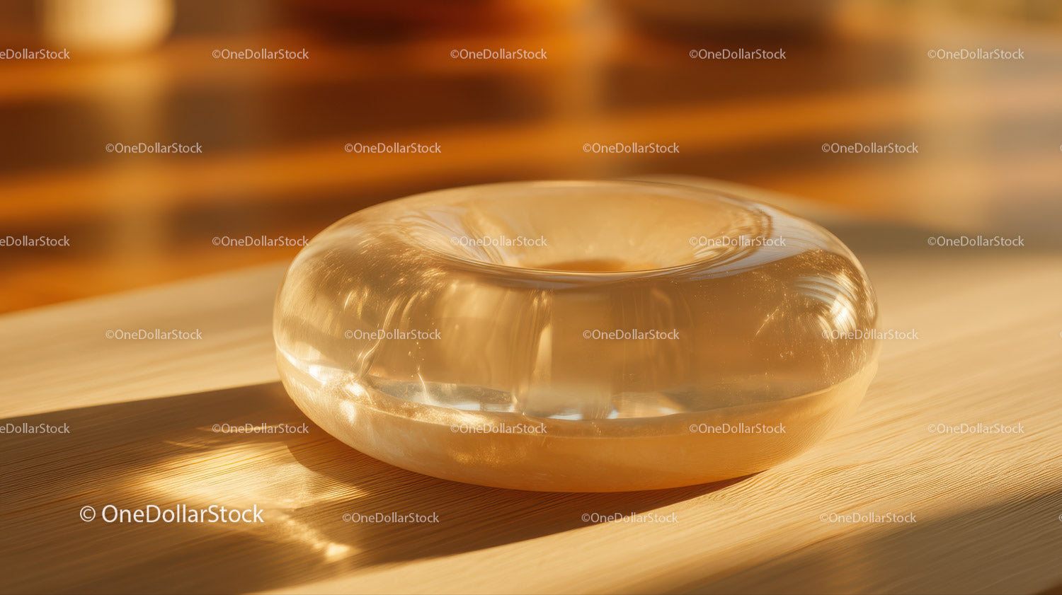 Luxurious Golden Glass Gemstone with Sparkling Glitter in Sunlight