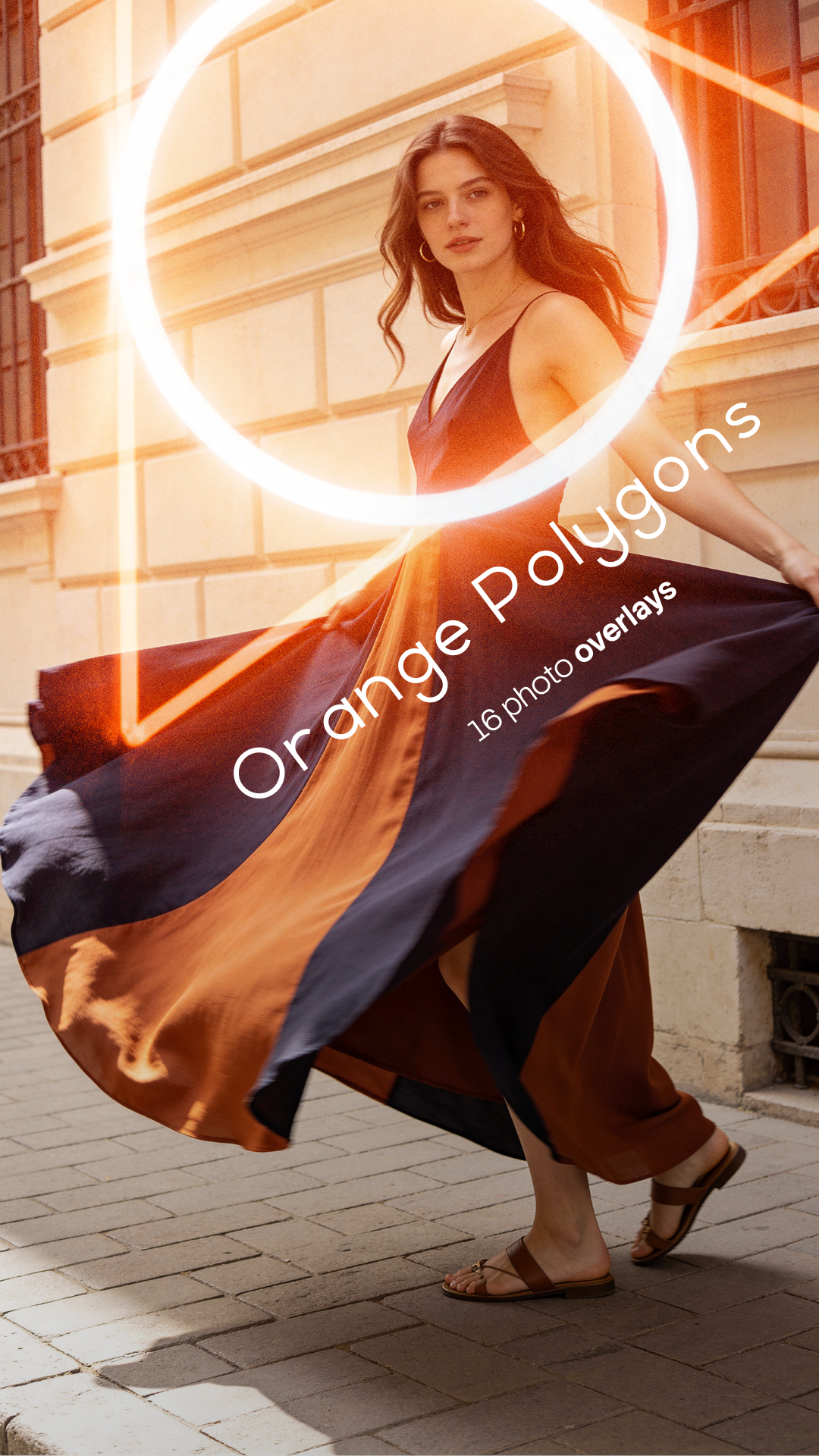 Orange Polygons Photo Overlays (16 JPG Files)