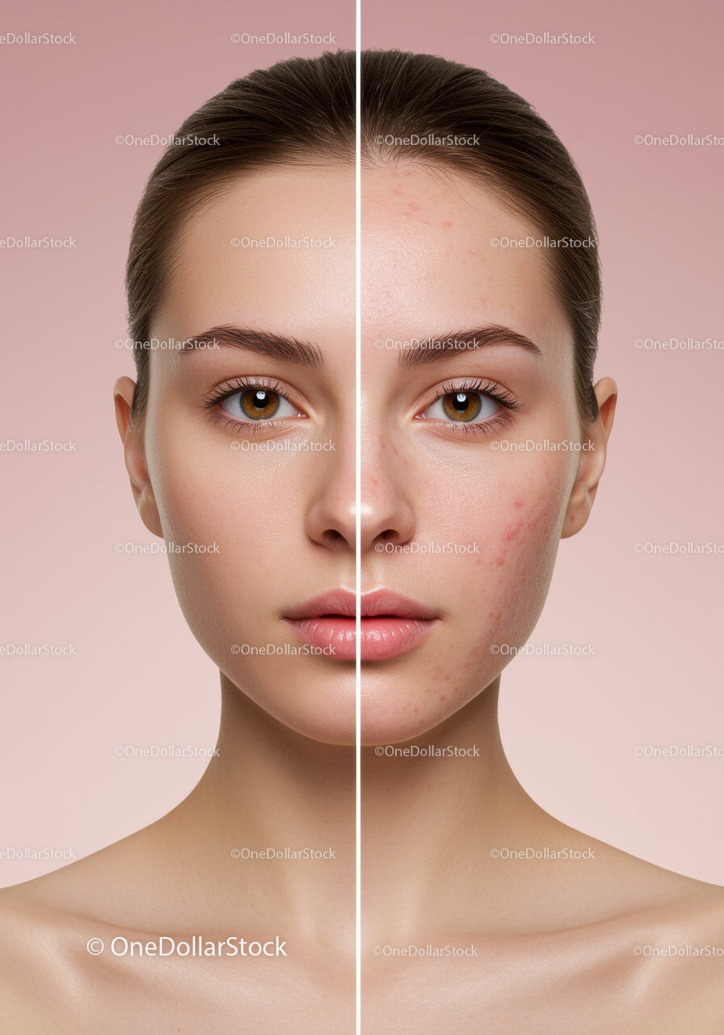 Clear Skin Transformation of a Young Woman with Acne Prone Skin
