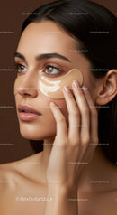Young Woman Applying Facial Mask for Skin Rejuvenation