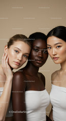 Diverse Women with Beautiful Skin in Elegant Portraits