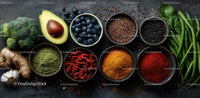 Fresh Organic Superfoods and Culinary Ingredients for Healthy Eating