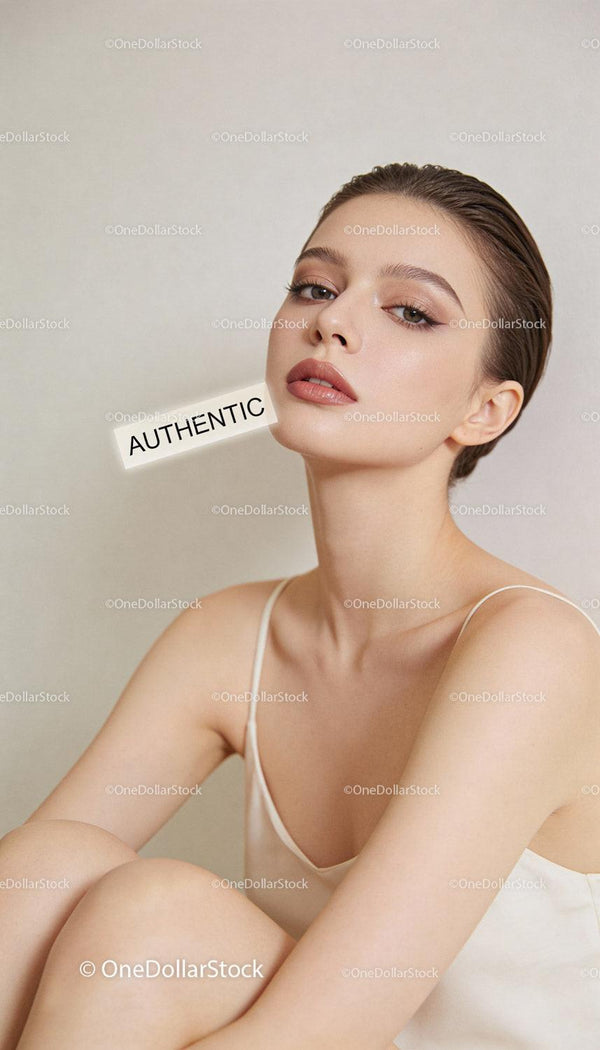 Minimalistyczny portret pewnej siebie młodej kobiety o autentycznej aurze