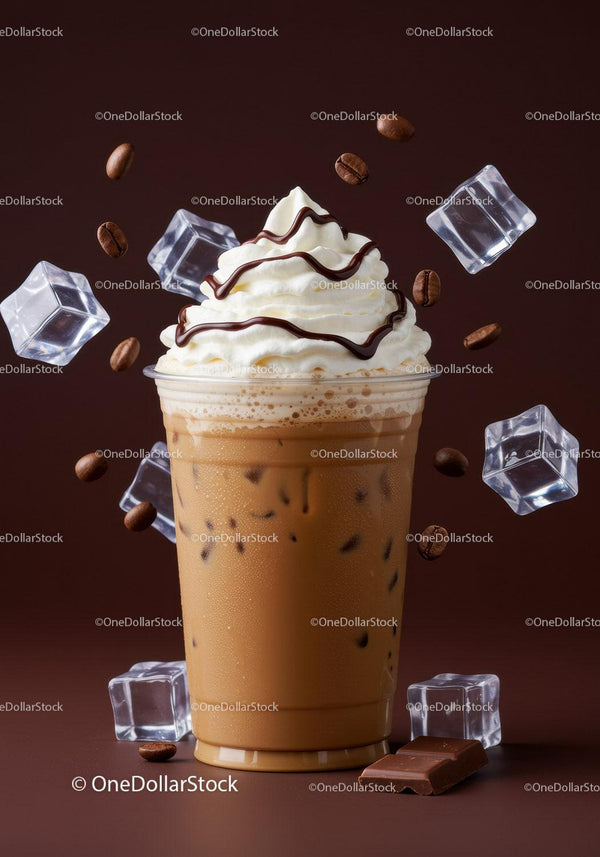 Iced Coffee z Bita Śmietaną i Czekoladową Polewą